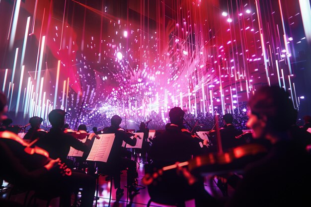 Photo step into the future of symphonic expression as ai generative ai