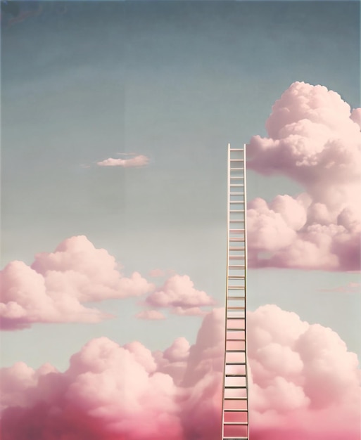 Photo step ladder leading to clouds