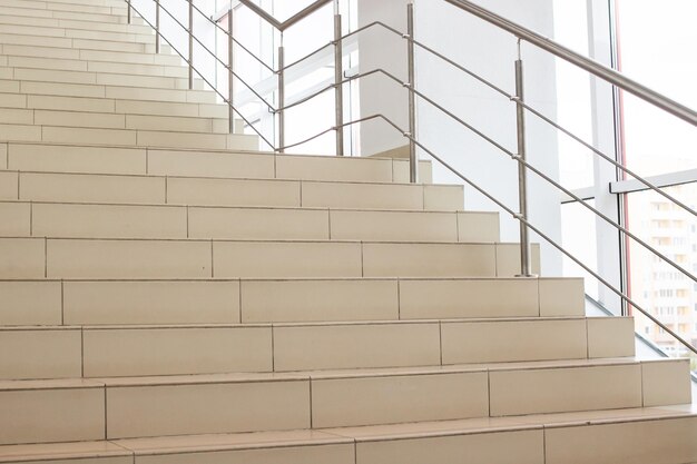 Steps stairs in the hall of the building