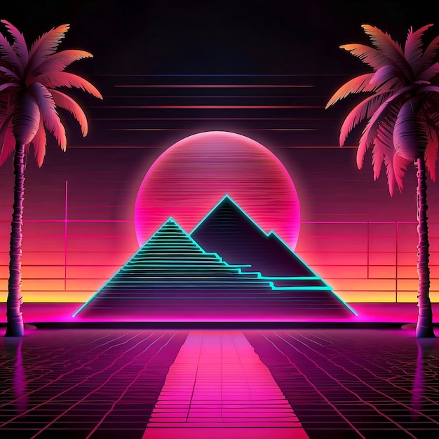 Photo stereotypical 80s aesthetic background