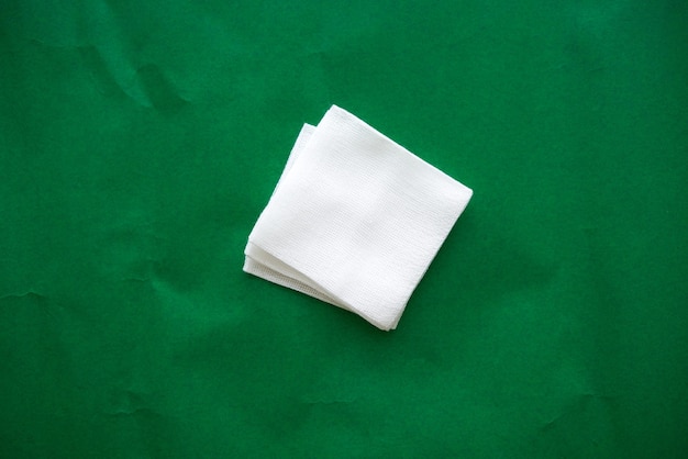 Sterile gauze isolated top view for medical dressing surgery\
concept