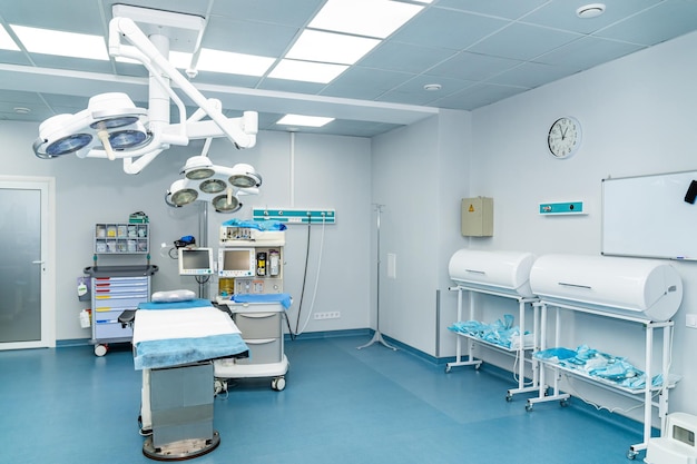 Sterile indoor clinical emergency ward Modern medical professional hospital room