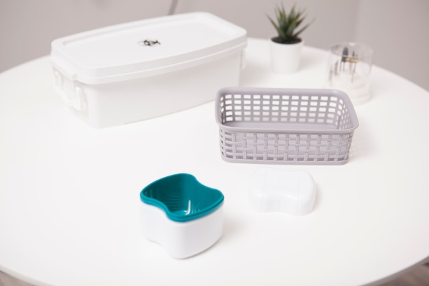 Sterilization containers for instruments at beauty salon