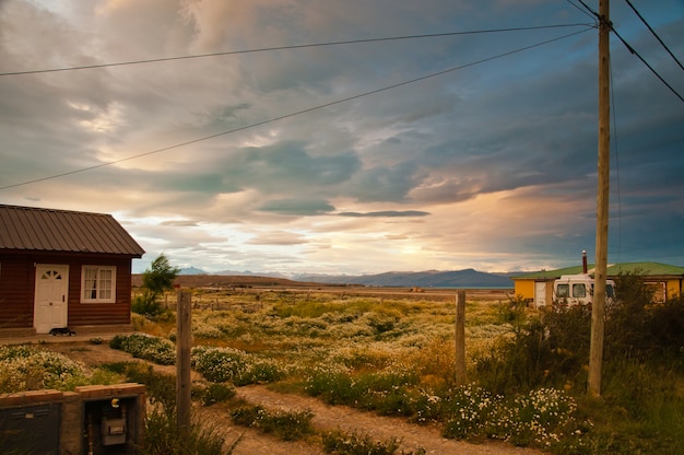 sterke kleuren in de hemel Argentinië Patagonië