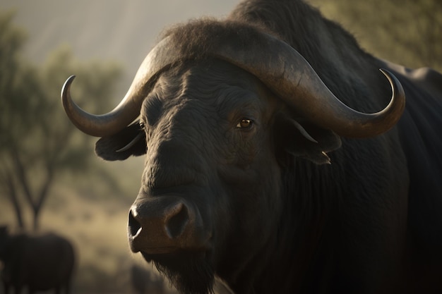 Sterke schattige Afrikaanse buffel