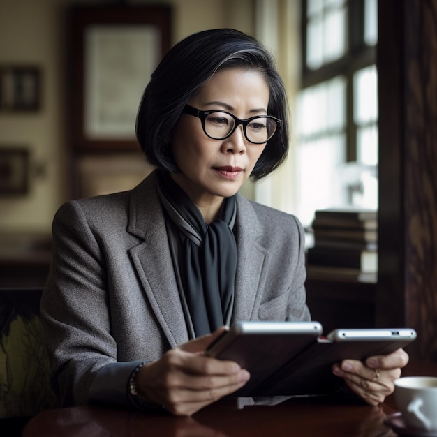 Premium Ai Image A Stern Looking Woman In Her Fifties