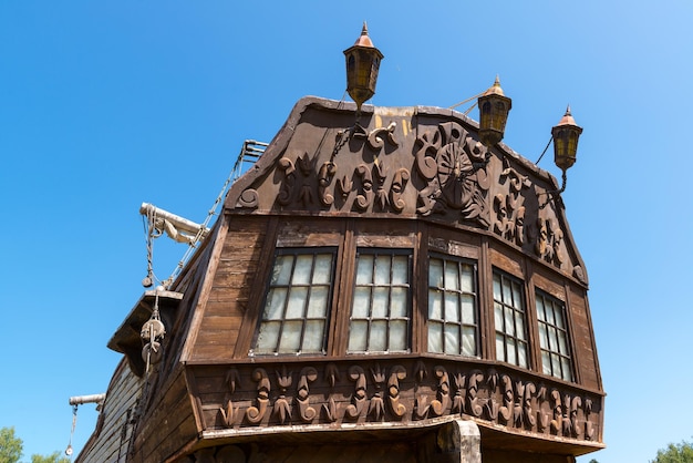 Stern of the old sailing ship