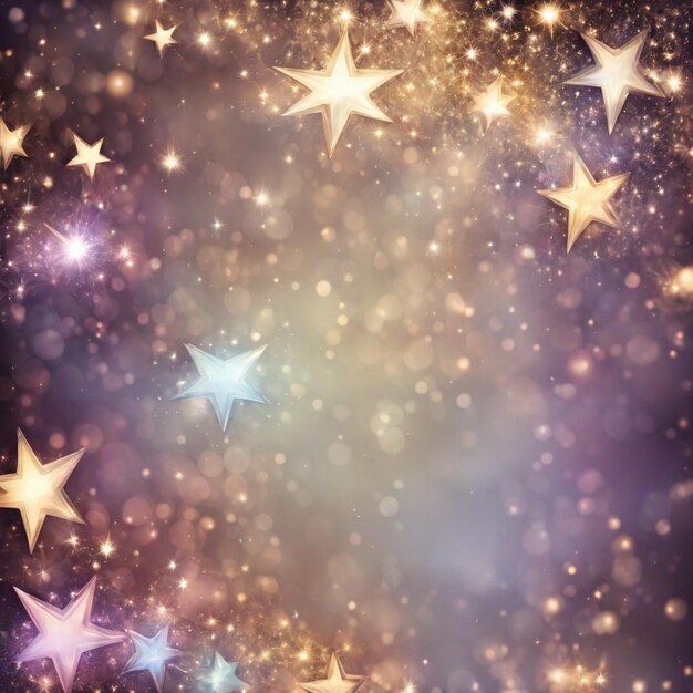 Foto sterren op de nachtelijke hemel bokeh abstracte achtergrond
