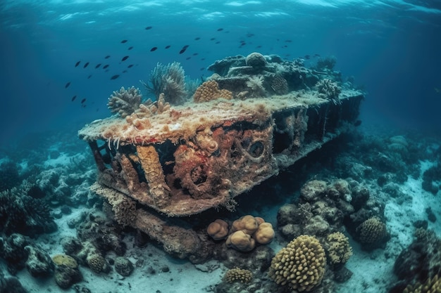 Stervend koraalrif in de oceaan Generatieve AI