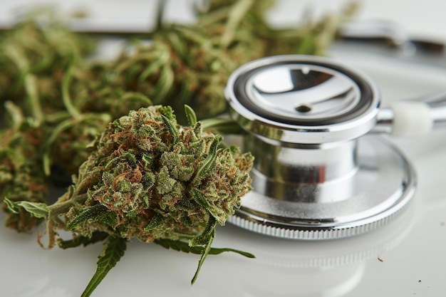 stethoscoop en cannabis voor medische doeleinden
