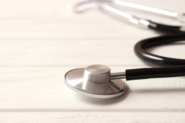 Stethoscope on color background closeup health medicine