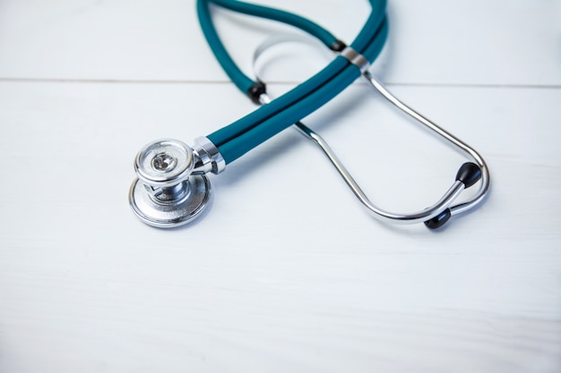 Stethoscope on desk