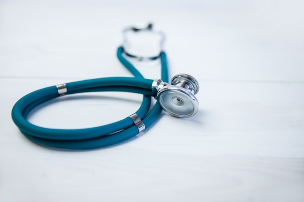 Stethoscope on desk