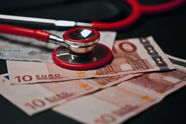 Stethoscope and money