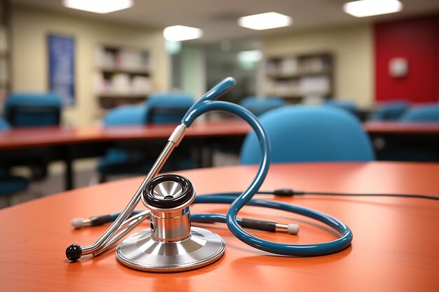 Stethoscope Placed on Display with Breath Vibrations