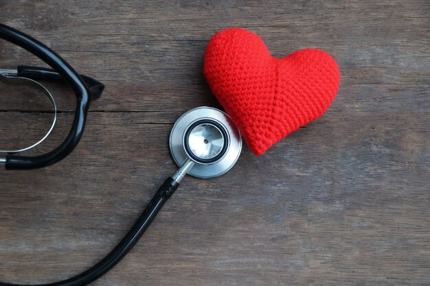 Stethoscope and red heart