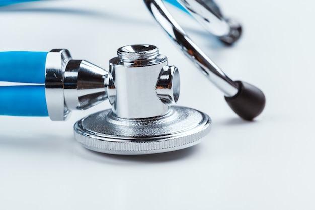 stethoscope on white background close up