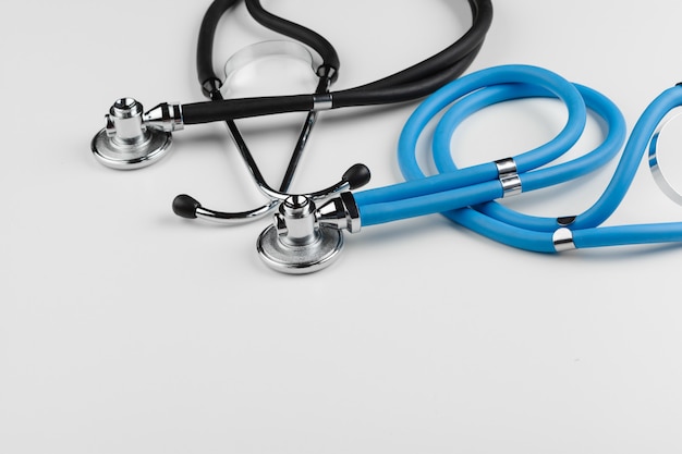 stethoscope on white background close up