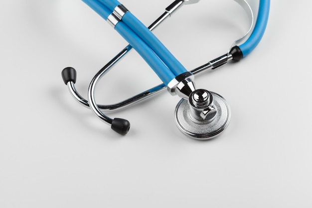 stethoscope on white background close up