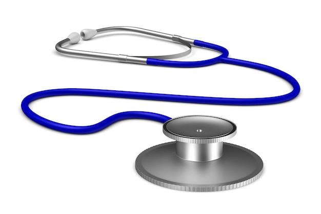 Stethoscope on white background. Isolated 3D illustration