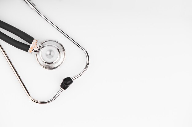 Stethoscope on white background.