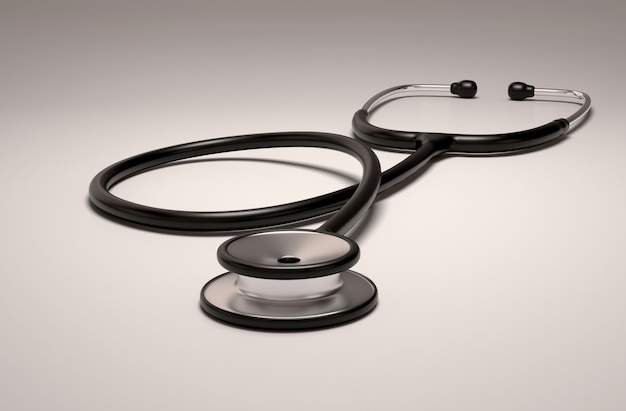 Stethoscope on white surface