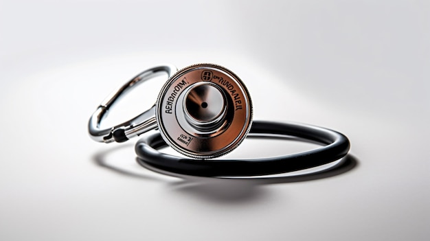 Photo stethoscope on white surface