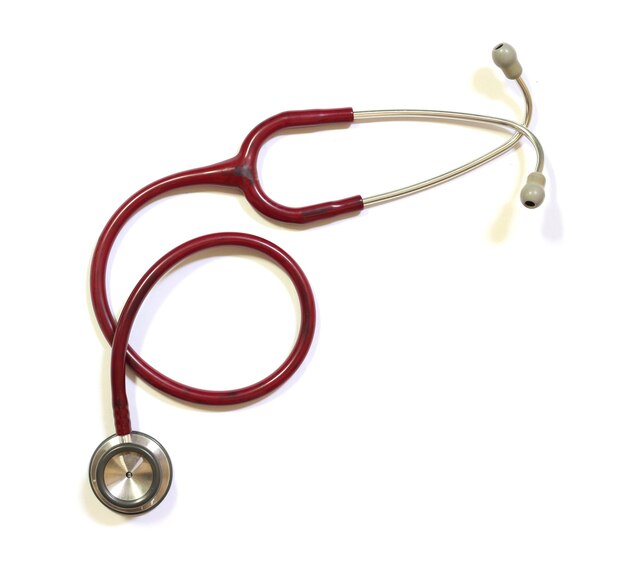 Stethoscope on white