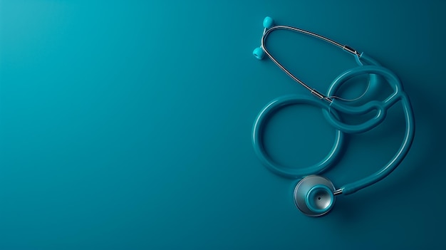 a stethoscope with a blue background and a blue background