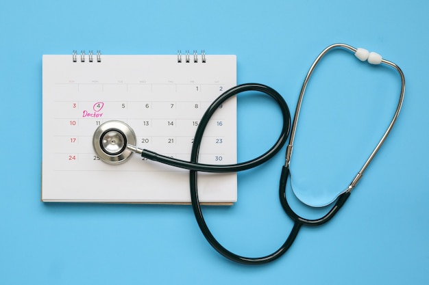 Stethoscope with calendar page