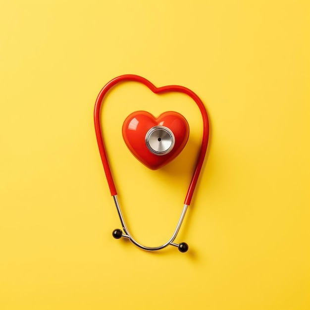 stethoscope with red heart