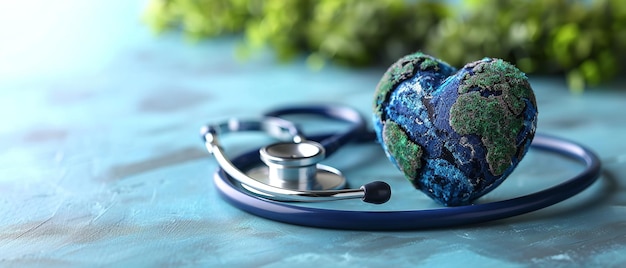 a stethoscope with a stethoscope on it and a green background