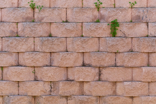 Stevige betonnen blok reliëf muur