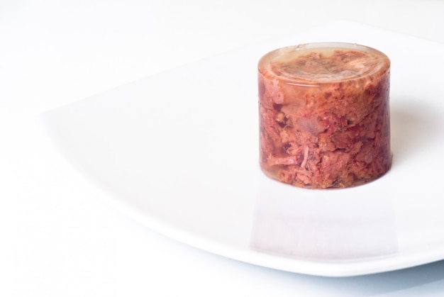 Stew in jelly isolated 