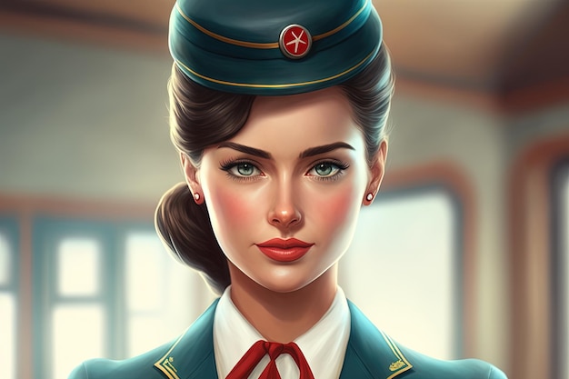 Stewardess schattig