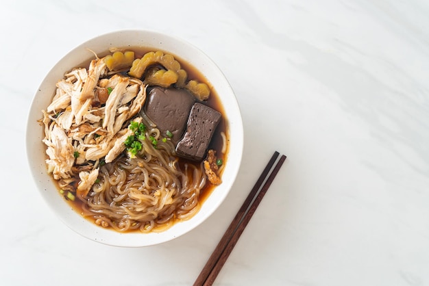 Stewed Chicken Noodle Soup Bowl