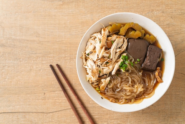 Stewed Chicken Noodle Soup Bowl