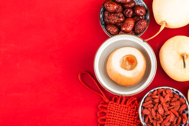 Stewed petrel with snow pear, chinese dessert