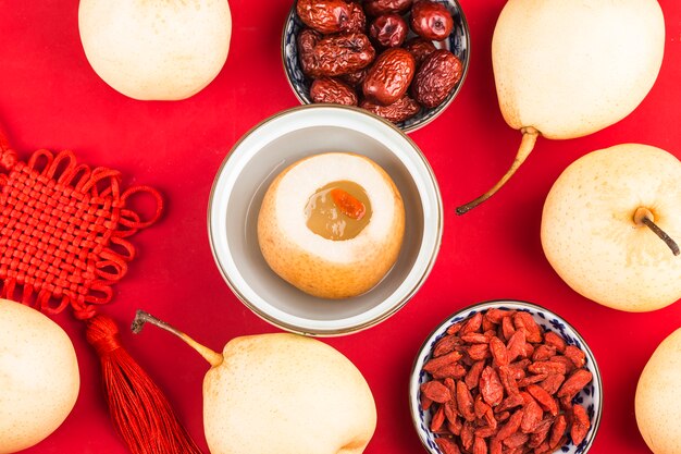 Stewed petrel with snow pear,  Chinese dessert