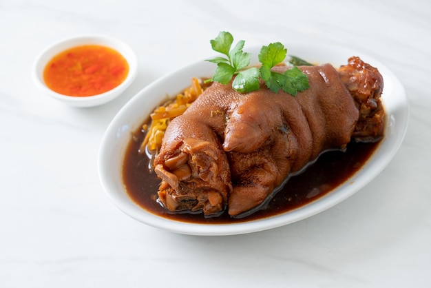 Stewed Pork Knuckle or Stewed Pork Leg - Asian food style