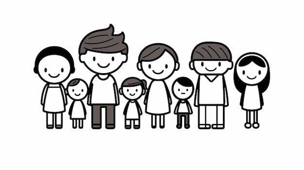 Stick Figure Family With George Oliver William Jack Mia Charlotte Amelia