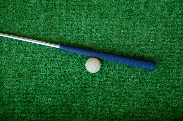スティックは、ゴルフボールグリーンゴルフスポーツの近くにあるホールスティックの隣のフィールドにあります。