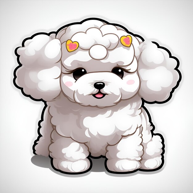 Sticker Cute Adorable Animal Dog illustration design