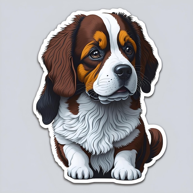 Photo sticker of a cutte dog