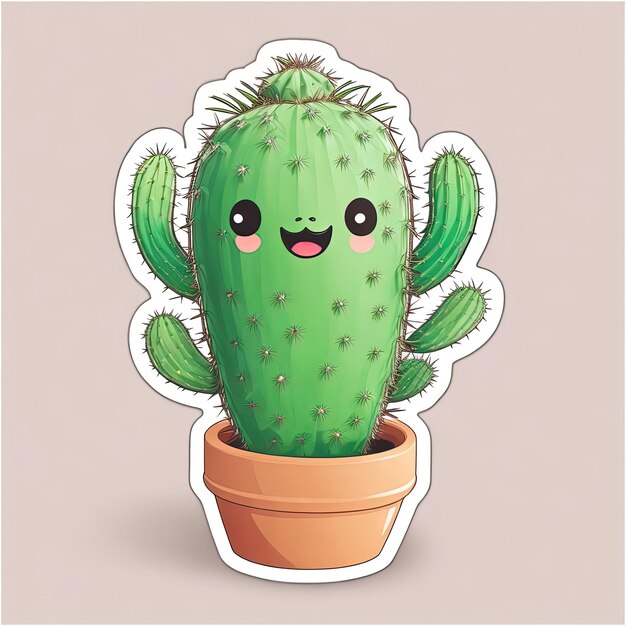 Photo sticker delights cactus cub coffee fruit icons and logo magic