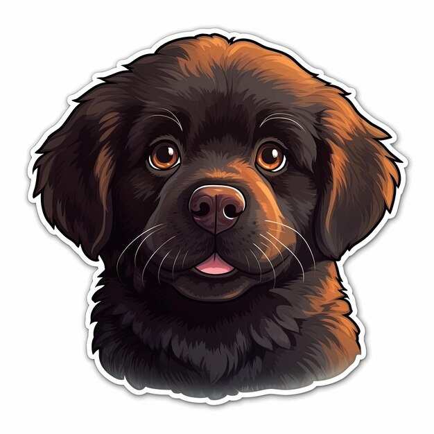 Photo sticker of a dog that says'labrador'on it