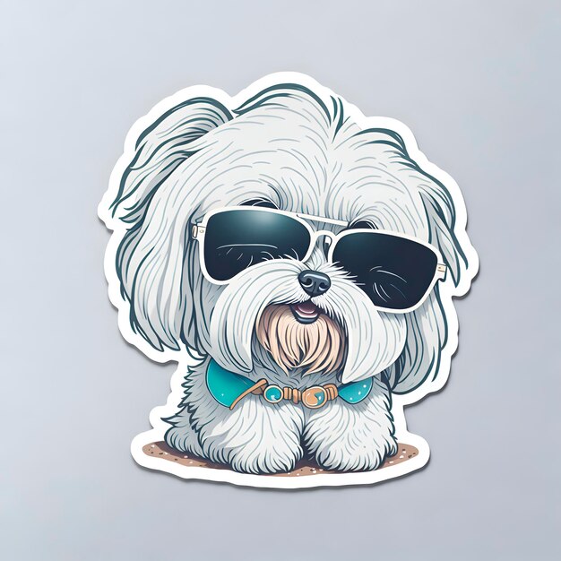 Photo sticker dog