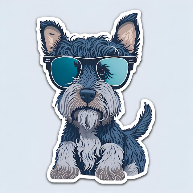 Photo sticker dog