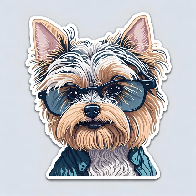 Photo sticker dog