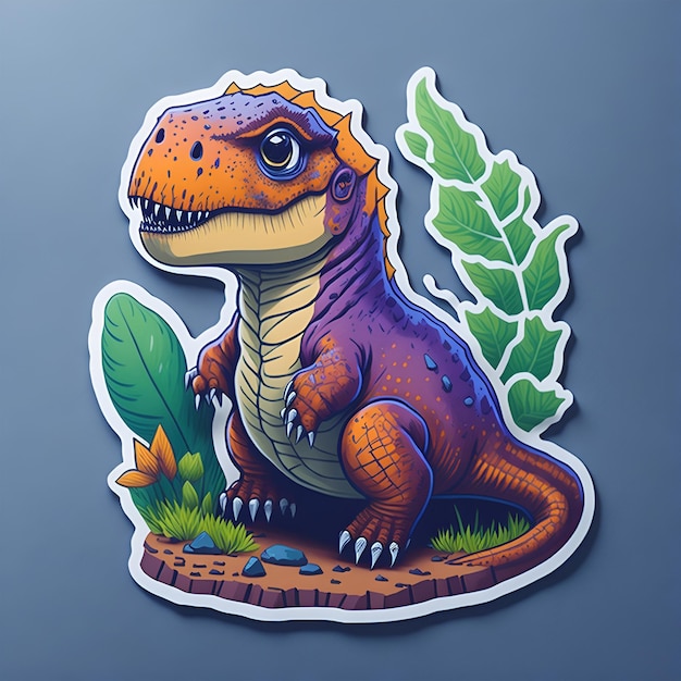 sticker Een aanbiddelijke leuke TRex